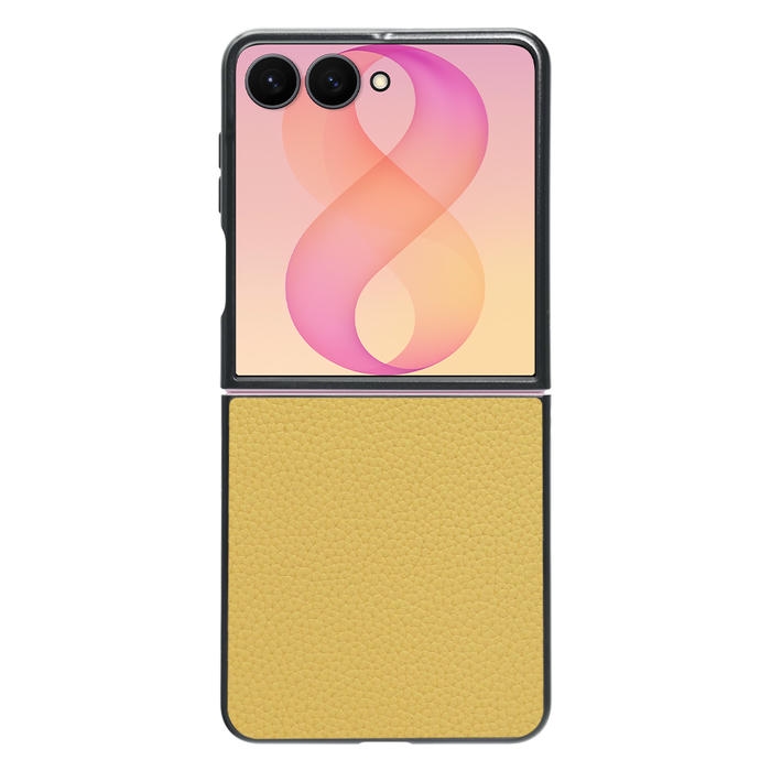 [ LOOF LUXURY-SHELL ] Galaxy Z Flip8 SM-F776Q SC-55G CG40 スマホケース 背面 ケース カバー ハードケース 本革 ストラップホール [ Galaxy Z Flip8 ]