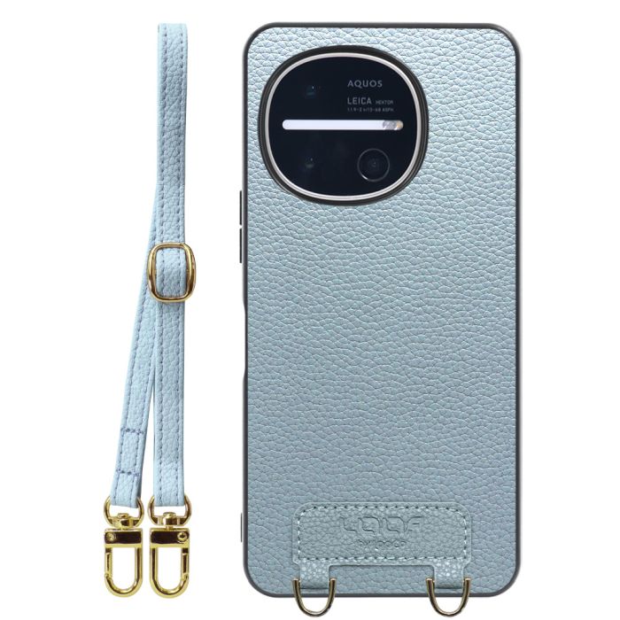 [ LOOF LUXURY-SHELL SHOULDER ] AQUOS R11 SH-51G SH-M35 ショルダーストラップ付き シンプルでスマート 本革 シェル型ケース ショルダー ストラップ スマホショルダー [ AQUOS R11 ]