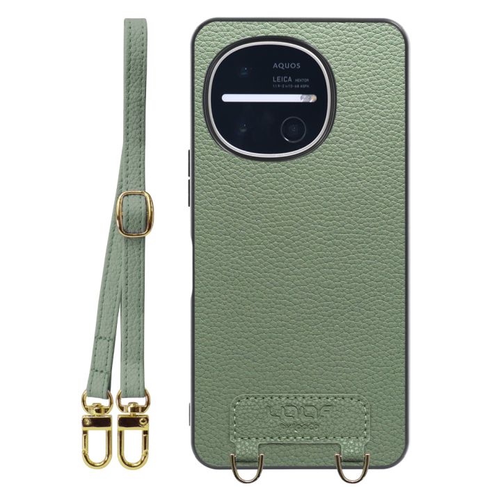 [ LOOF LUXURY-SHELL SHOULDER ] AQUOS R11 SH-51G SH-M35 ショルダーストラップ付き シンプルでスマート 本革 シェル型ケース ショルダー ストラップ スマホショルダー [ AQUOS R11 ]