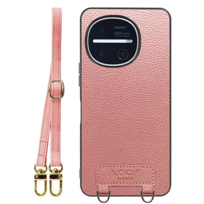 [ LOOF LUXURY-SHELL SHOULDER ] AQUOS R11 SH-51G SH-M35 ショルダーストラップ付き シンプルでスマート 本革 シェル型ケース ショルダー ストラップ スマホショルダー [ AQUOS R11 ]
