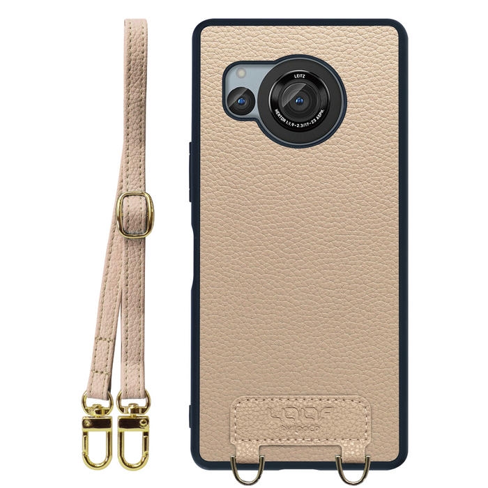 [ LOOF LUXURY-SHELL SHOULDER ] AQUOS R8 SH-52D AQUOSR8 ショルダーストラップ付き シンプルでスマート 本革 シェル型ケース ショルダー ストラップ スマホショルダー [ AQUOS R8 ]