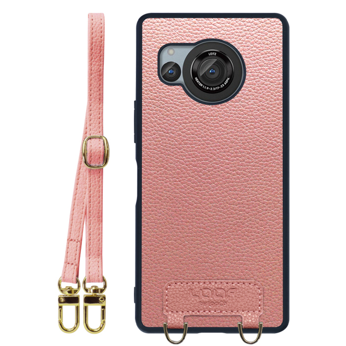 [ LOOF LUXURY-SHELL SHOULDER ] AQUOS R8 SH-52D AQUOSR8 ショルダーストラップ付き シンプルでスマート 本革 シェル型ケース ショルダー ストラップ スマホショルダー [ AQUOS R8 ]