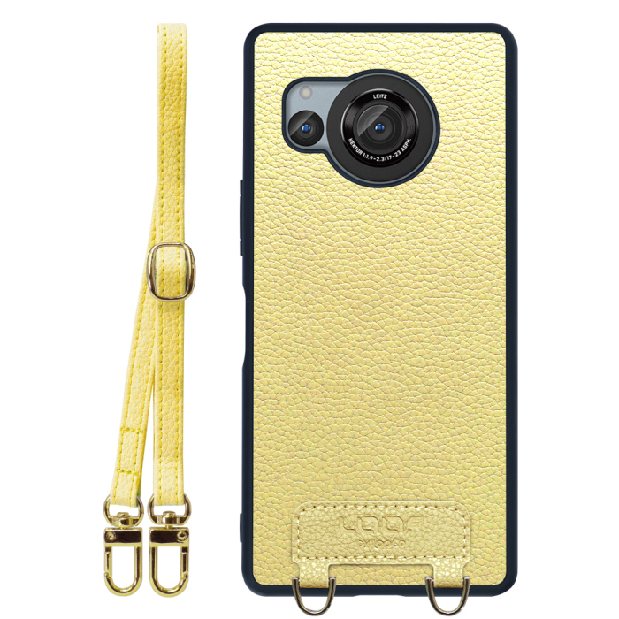 [ LOOF LUXURY-SHELL SHOULDER ] AQUOS R8 SH-52D AQUOSR8 ショルダーストラップ付き シンプルでスマート 本革 シェル型ケース ショルダー ストラップ スマホショルダー [ AQUOS R8 ]
