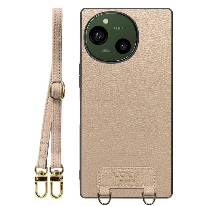 [ LOOF LUXURY-SHELL SHOULDER ] AQUOS R9 / R10 SH-51E SH-51F ショルダーストラップ付き シンプルでスマート 本革 シェル型ケース ショルダー ストラップ スマホショルダー [ AQUOS R9 / R10 ]