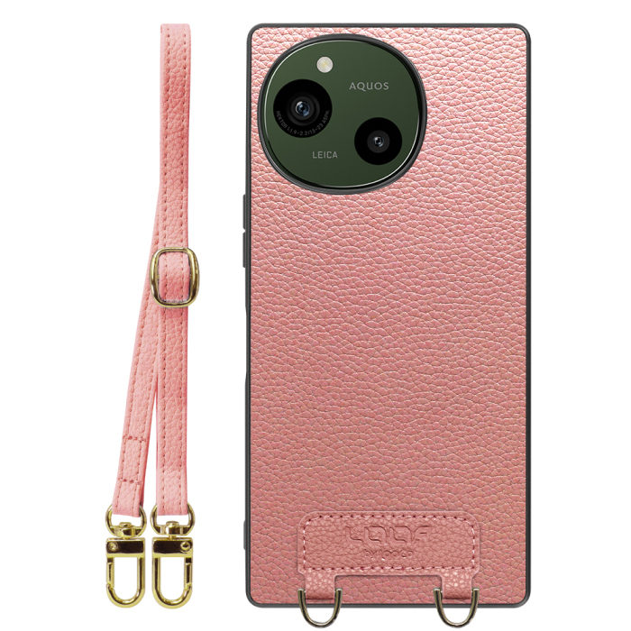 [ LOOF LUXURY-SHELL SHOULDER ] AQUOS R9 / R10 SH-51E SH-51F ショルダーストラップ付き シンプルでスマート 本革 シェル型ケース ショルダー ストラップ スマホショルダー [ AQUOS R9 / R10 ]