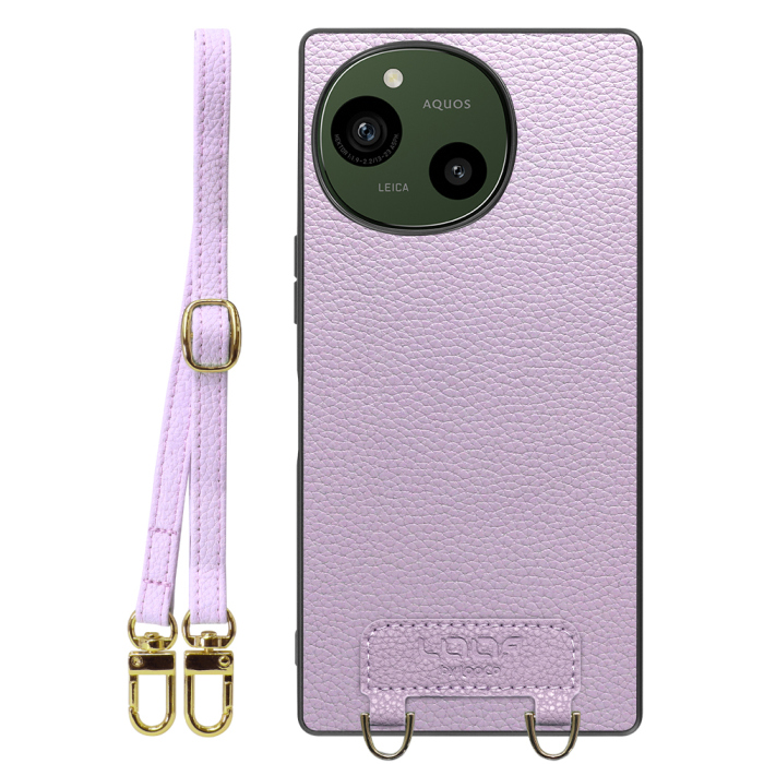 [ LOOF LUXURY-SHELL SHOULDER ] AQUOS R9 / R10 SH-51E SH-51F ショルダーストラップ付き シンプルでスマート 本革 シェル型ケース ショルダー ストラップ スマホショルダー [ AQUOS R9 / R10 ]
