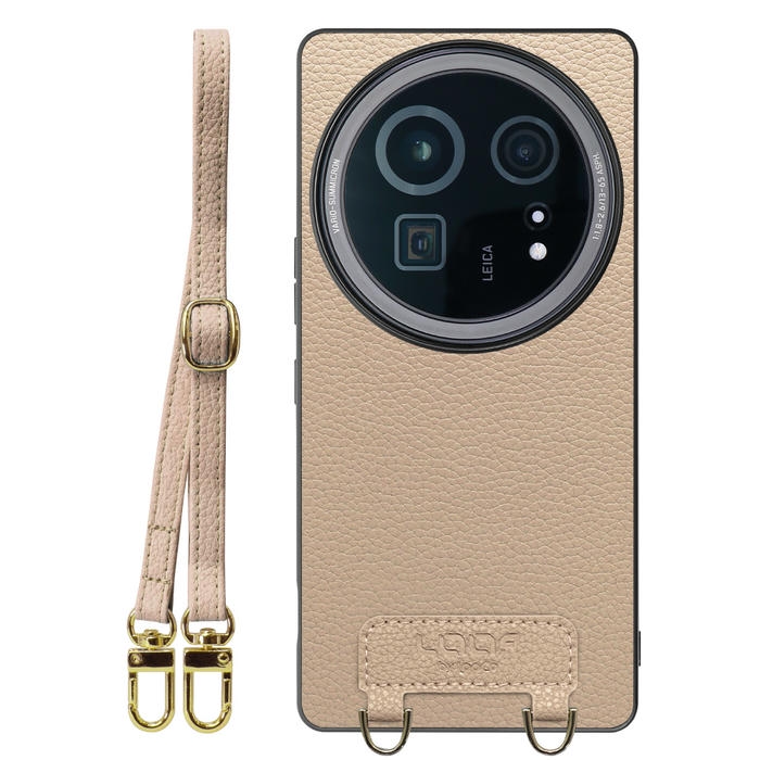 [ LOOF LUXURY-SHELL SHOULDER ] AQUOS R9 pro SH-54E ショルダーストラップ付き シンプルでスマート 本革 シェル型ケース ショルダー ストラップ スマホショルダー [ AQUOS R9 pro ]