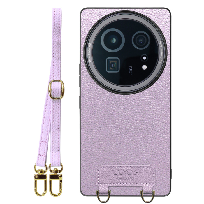 [ LOOF LUXURY-SHELL SHOULDER ] AQUOS R9 pro SH-54E ショルダーストラップ付き シンプルでスマート 本革 シェル型ケース ショルダー ストラップ スマホショルダー [ AQUOS R9 pro ]