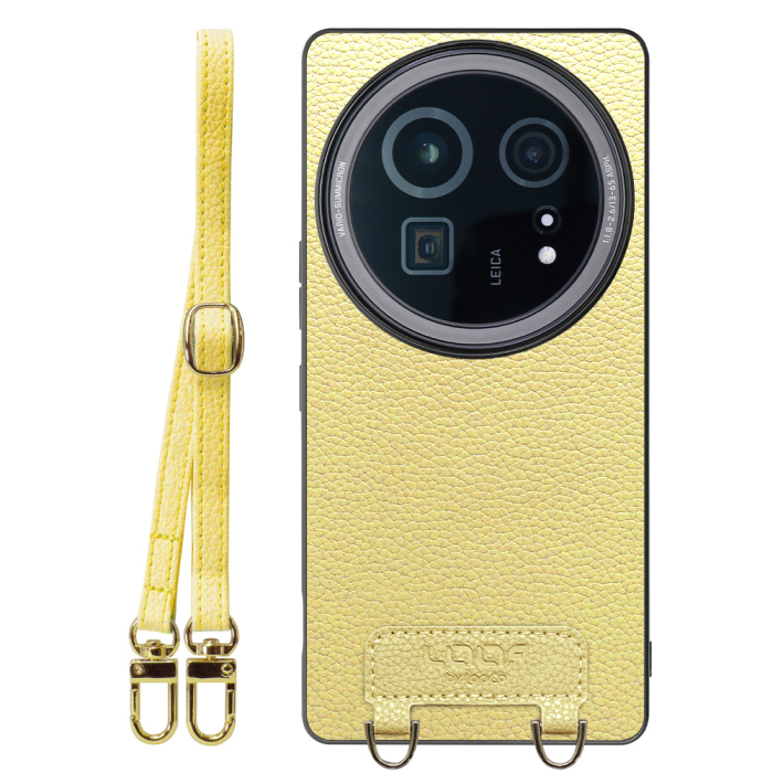 [ LOOF LUXURY-SHELL SHOULDER ] AQUOS R9 pro SH-54E ショルダーストラップ付き シンプルでスマート 本革 シェル型ケース ショルダー ストラップ スマホショルダー [ AQUOS R9 pro ]