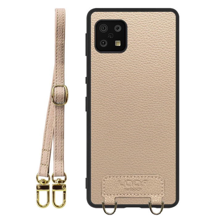[ LOOF LUXURY-SHELL SHOULDER ] AQUOS sense6s /sense6 sense 6s 6 ショルダーストラップ付き シンプルでスマート 本革 シェル型ケース ショルダー ストラップ スマホショルダー [ AQUOS sense6/sense6s ]