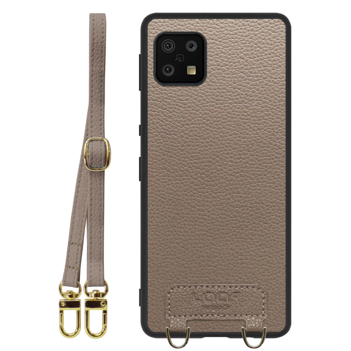 [ LOOF LUXURY-SHELL SHOULDER ] AQUOS sense6s /sense6 sense 6s 6 ショルダーストラップ付き シンプルでスマート 本革 シェル型ケース ショルダー ストラップ スマホショルダー [ AQUOS sense6/sense6s ]