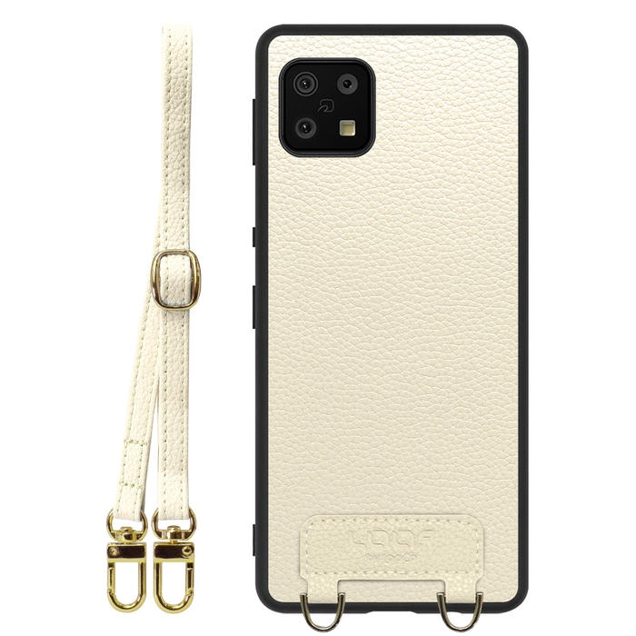 [ LOOF LUXURY-SHELL SHOULDER ] AQUOS sense6s /sense6 sense 6s 6 ショルダーストラップ付き シンプルでスマート 本革 シェル型ケース ショルダー ストラップ スマホショルダー [ AQUOS sense6/sense6s ]
