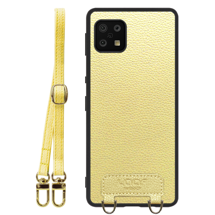 [ LOOF LUXURY-SHELL SHOULDER ] AQUOS sense6s /sense6 sense 6s 6 ショルダーストラップ付き シンプルでスマート 本革 シェル型ケース ショルダー ストラップ スマホショルダー [ AQUOS sense6/sense6s ]