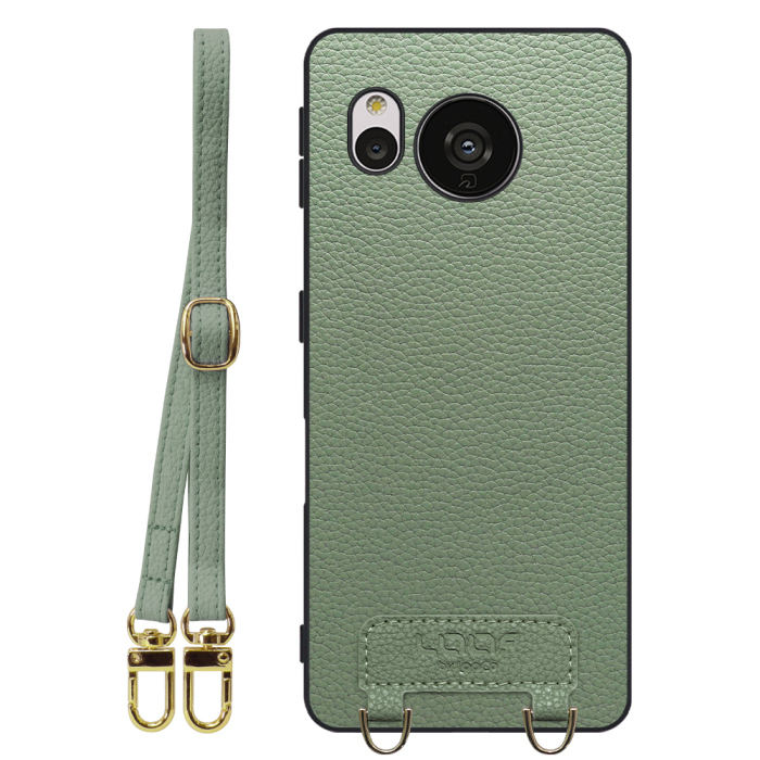 [ LOOF LUXURY-SHELL SHOULDER ] AQUOS sense7 sense 7 ショルダーストラップ付き シンプルでスマート 本革 シェル型ケース ショルダー ストラップ スマホショルダー [ AQUOS sense7 ]