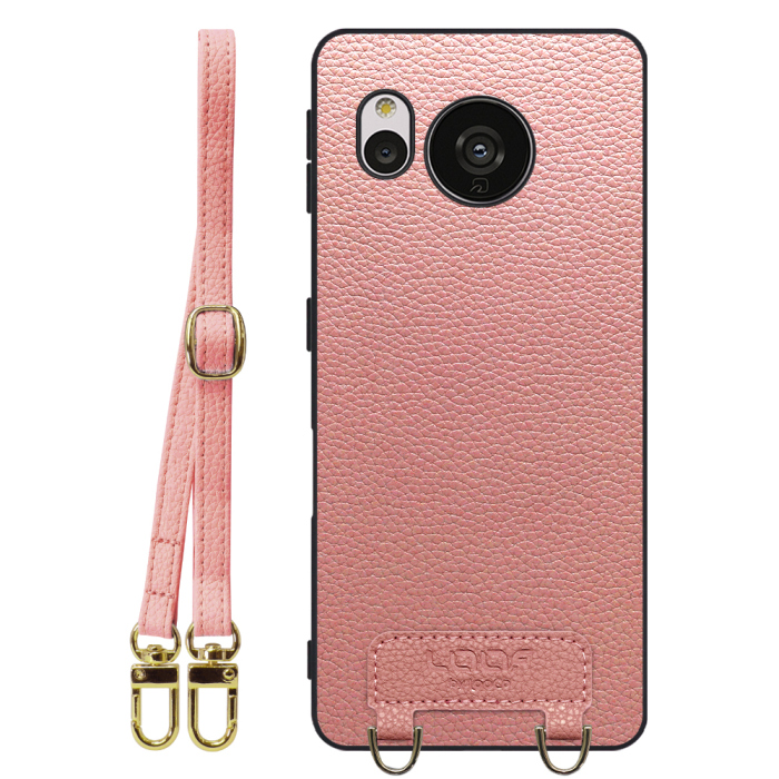 [ LOOF LUXURY-SHELL SHOULDER ] AQUOS sense7 sense 7 ショルダーストラップ付き シンプルでスマート 本革 シェル型ケース ショルダー ストラップ スマホショルダー [ AQUOS sense7 ]