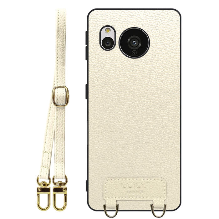 [ LOOF LUXURY-SHELL SHOULDER ] AQUOS sense7 sense 7 ショルダーストラップ付き シンプルでスマート 本革 シェル型ケース ショルダー ストラップ スマホショルダー [ AQUOS sense7 ]