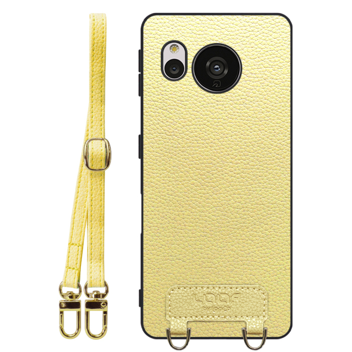 [ LOOF LUXURY-SHELL SHOULDER ] AQUOS sense7 sense 7 ショルダーストラップ付き シンプルでスマート 本革 シェル型ケース ショルダー ストラップ スマホショルダー [ AQUOS sense7 ]