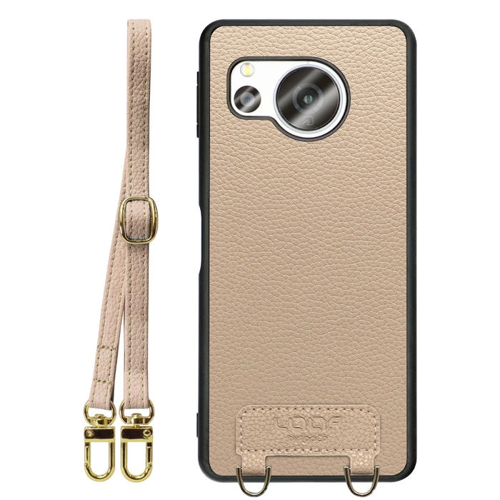[ LOOF LUXURY-SHELL SHOULDER ] AQUOS sense8 SH-54D / SHG11 sense 8 ショルダーストラップ付き シンプルでスマート 本革 シェル型ケース ショルダー ストラップ スマホショルダー [ AQUOS sense8 ]