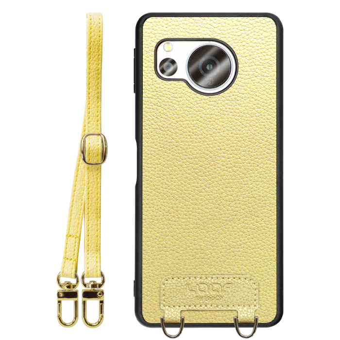 [ LOOF LUXURY-SHELL SHOULDER ] AQUOS sense8 SH-54D / SHG11 sense 8 ショルダーストラップ付き シンプルでスマート 本革 シェル型ケース ショルダー ストラップ スマホショルダー [ AQUOS sense8 ]