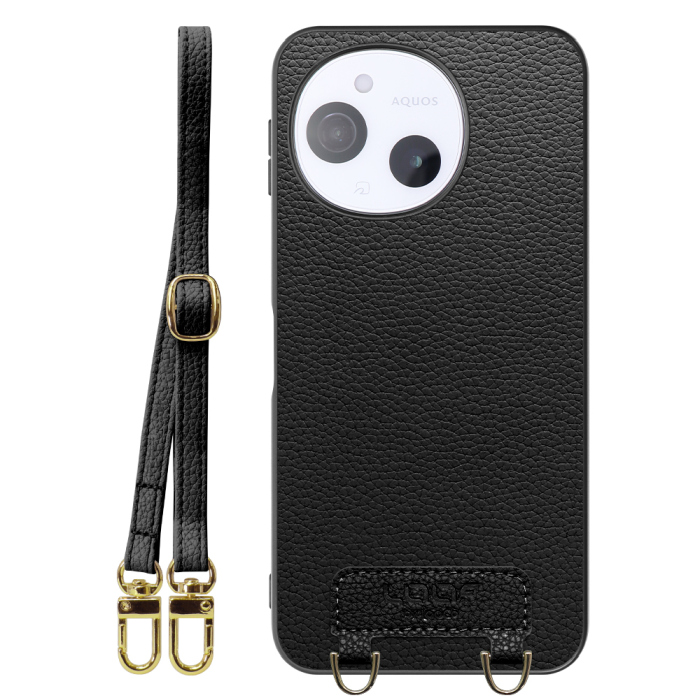 [ LOOF LUXURY-SHELL SHOULDER ] AQUOS sense9 SH-53E SHG14 SH-M2 SH-53F SH-M33 ショルダーストラップ付き シンプルでスマート 本革 シェル型ケース ショルダー ストラップ スマホショルダー [ AQUOS sense9 / sense10 ]