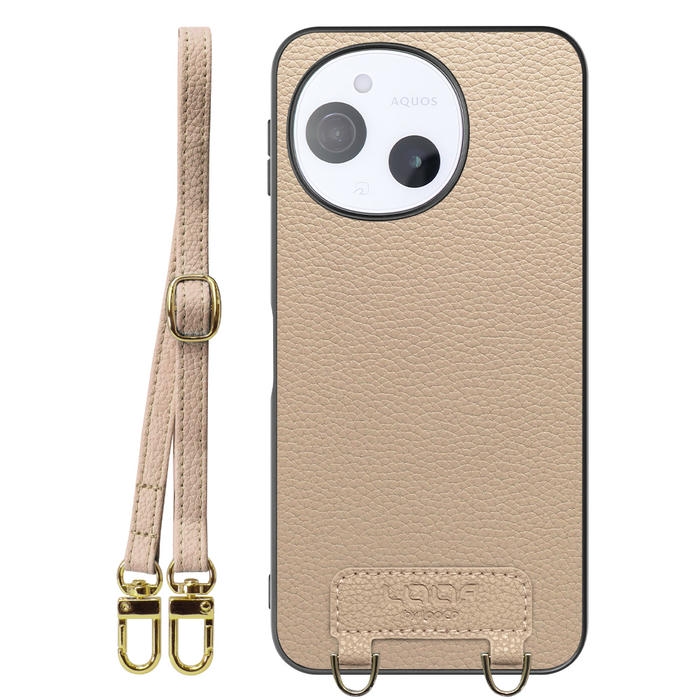 [ LOOF LUXURY-SHELL SHOULDER ] AQUOS sense9 SH-53E SHG14 SH-M2 SH-53F SH-M33 ショルダーストラップ付き シンプルでスマート 本革 シェル型ケース ショルダー ストラップ スマホショルダー [ AQUOS sense9 / sense10 ]
