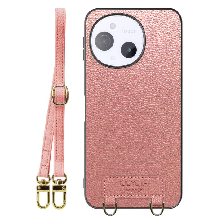 [ LOOF LUXURY-SHELL SHOULDER ] AQUOS sense9 SH-53E SHG14 SH-M2 SH-53F SH-M33 ショルダーストラップ付き シンプルでスマート 本革 シェル型ケース ショルダー ストラップ スマホショルダー [ AQUOS sense9 / sense10 ]