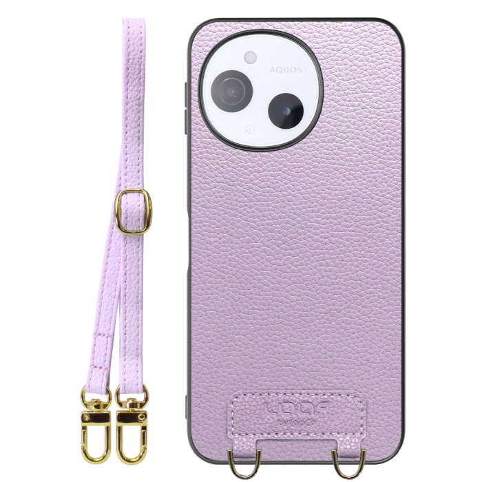 [ LOOF LUXURY-SHELL SHOULDER ] AQUOS sense9 SH-53E SHG14 SH-M2 SH-53F SH-M33 ショルダーストラップ付き シンプルでスマート 本革 シェル型ケース ショルダー ストラップ スマホショルダー [ AQUOS sense9 / sense10 ]