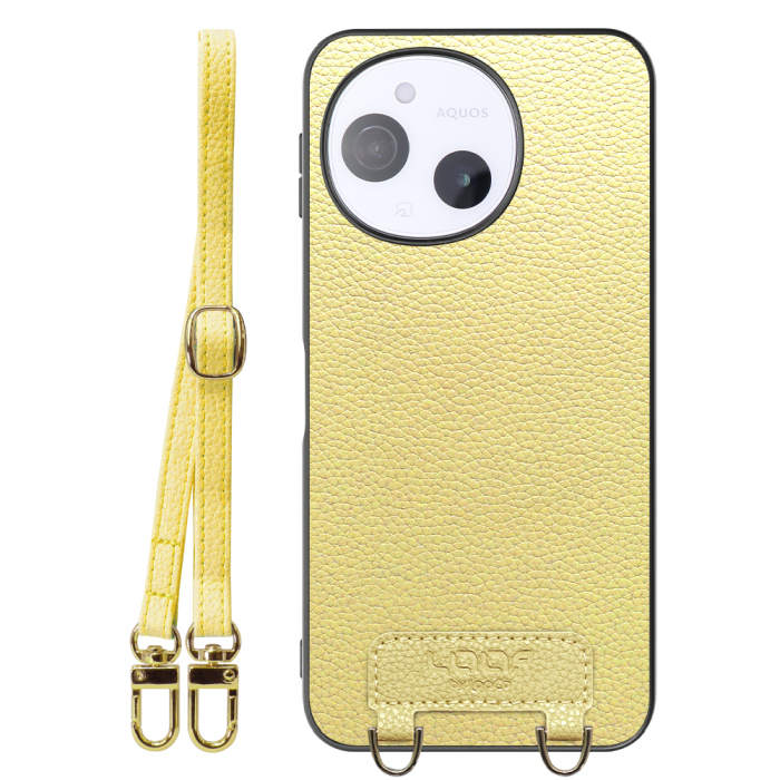[ LOOF LUXURY-SHELL SHOULDER ] AQUOS sense9 SH-53E SHG14 SH-M2 SH-53F SH-M33 ショルダーストラップ付き シンプルでスマート 本革 シェル型ケース ショルダー ストラップ スマホショルダー [ AQUOS sense9 / sense10 ]