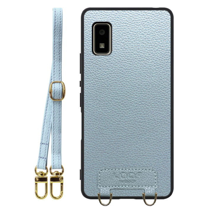 [ LOOF LUXURY-SHELL SHOULDER ] AQUOS wish2 / wish  ショルダーストラップ付き シンプルでスマート 本革 シェル型ケース ショルダー ストラップ スマホショルダー [ AQUOS wish/wish2 ]