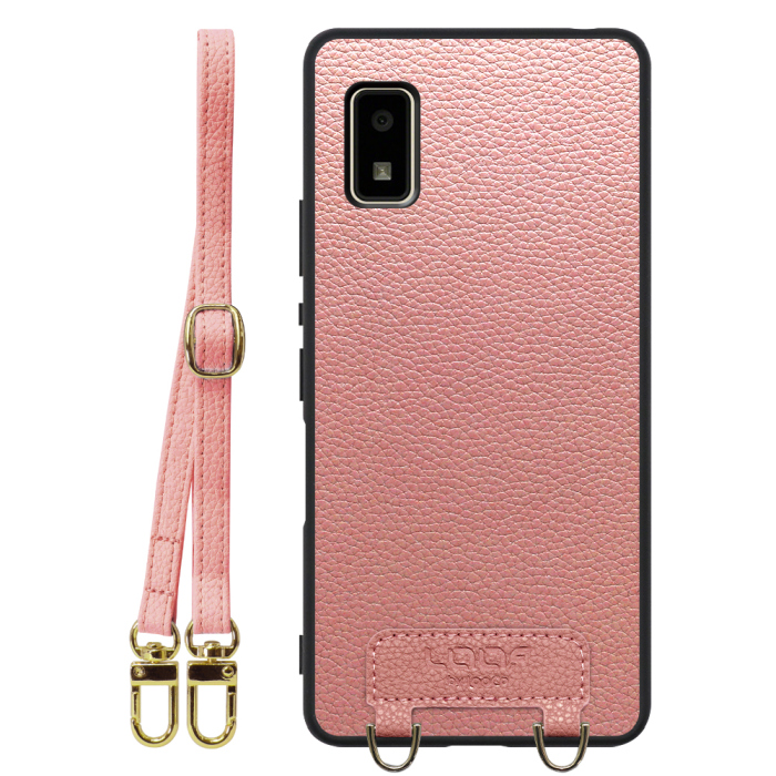 [ LOOF LUXURY-SHELL SHOULDER ] AQUOS wish2 / wish  ショルダーストラップ付き シンプルでスマート 本革 シェル型ケース ショルダー ストラップ スマホショルダー [ AQUOS wish/wish2 ]