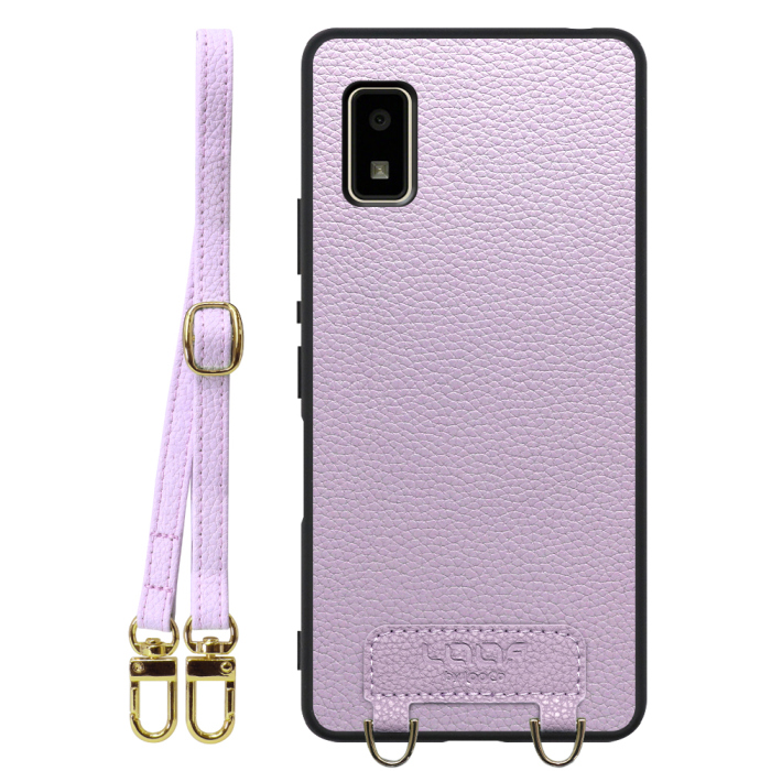 [ LOOF LUXURY-SHELL SHOULDER ] AQUOS wish2 / wish  ショルダーストラップ付き シンプルでスマート 本革 シェル型ケース ショルダー ストラップ スマホショルダー [ AQUOS wish/wish2 ]
