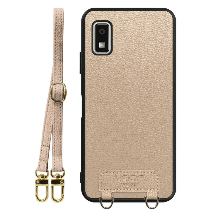 [ LOOF LUXURY-SHELL SHOULDER ] AQUOS wish3 SH-53D / A303SH / A302SH  ショルダーストラップ付き シンプルでスマート 本革 シェル型ケース ショルダー ストラップ スマホショルダー [ AQUOS wish3 ]