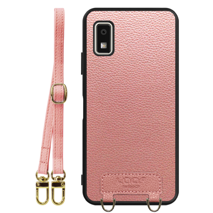 [ LOOF LUXURY-SHELL SHOULDER ] AQUOS wish3 SH-53D / A303SH / A302SH  ショルダーストラップ付き シンプルでスマート 本革 シェル型ケース ショルダー ストラップ スマホショルダー [ AQUOS wish3 ]