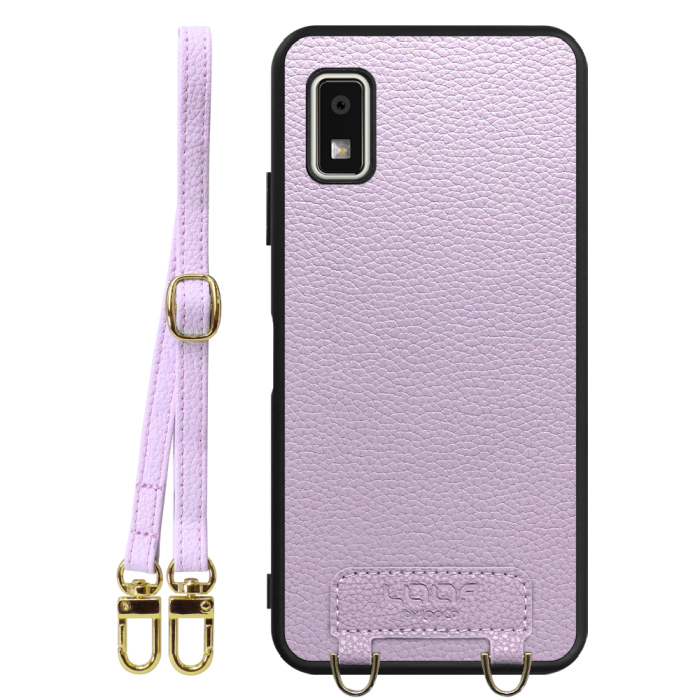 [ LOOF LUXURY-SHELL SHOULDER ] AQUOS wish3 SH-53D / A303SH / A302SH  ショルダーストラップ付き シンプルでスマート 本革 シェル型ケース ショルダー ストラップ スマホショルダー [ AQUOS wish3 ]