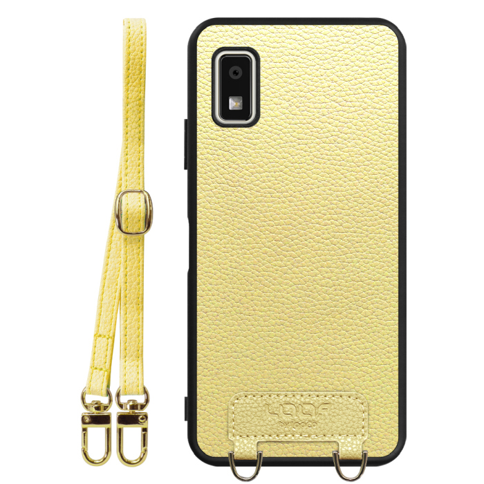 [ LOOF LUXURY-SHELL SHOULDER ] AQUOS wish3 SH-53D / A303SH / A302SH  ショルダーストラップ付き シンプルでスマート 本革 シェル型ケース ショルダー ストラップ スマホショルダー [ AQUOS wish3 ]