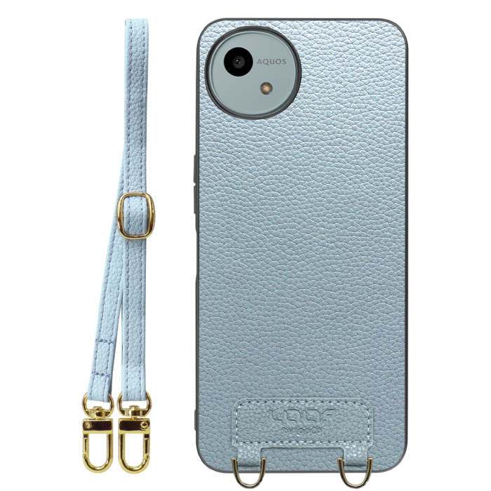 [ LOOF LUXURY-SHELL SHOULDER ] AQUOS wish4 SH-52E ショルダーストラップ付き シンプルでスマート 本革 シェル型ケース ショルダー ストラップ スマホショルダー [ AQUOS wish4 ]