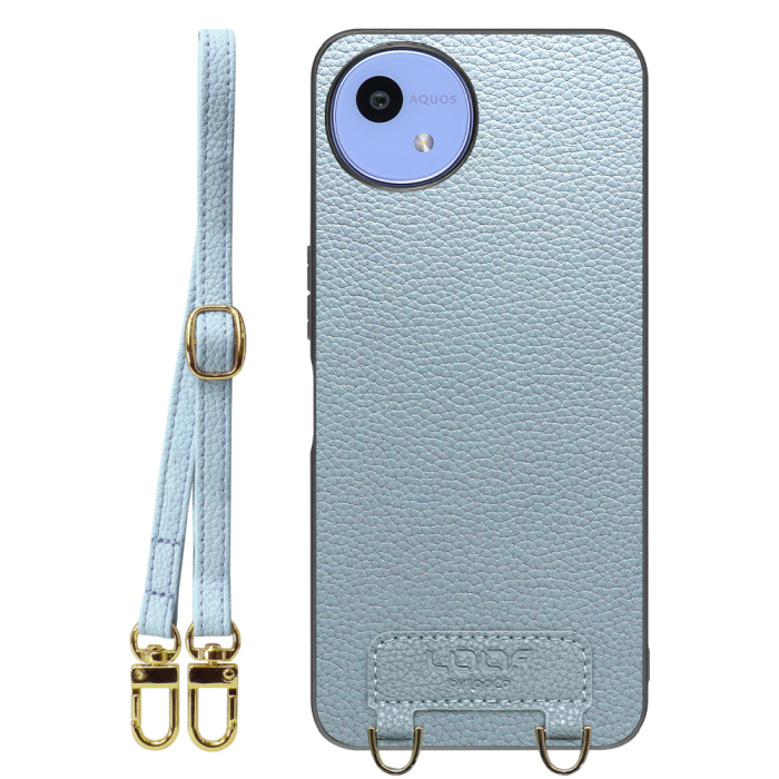 [ LOOF LUXURY-SHELL SHOULDER ] AQUOS wish5 アクオス SH-52F ショルダーストラップ付き シンプルでスマート 本革 シェル型ケース ショルダー ストラップ スマホショルダー [ AQUOS wish5 ]