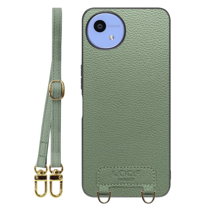 [ LOOF LUXURY-SHELL SHOULDER ] AQUOS wish5 アクオス SH-52F ショルダーストラップ付き シンプルでスマート 本革 シェル型ケース ショルダー ストラップ スマホショルダー [ AQUOS wish5 ]