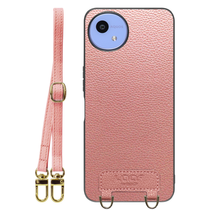 [ LOOF LUXURY-SHELL SHOULDER ] AQUOS wish5 アクオス SH-52F ショルダーストラップ付き シンプルでスマート 本革 シェル型ケース ショルダー ストラップ スマホショルダー [ AQUOS wish5 ]
