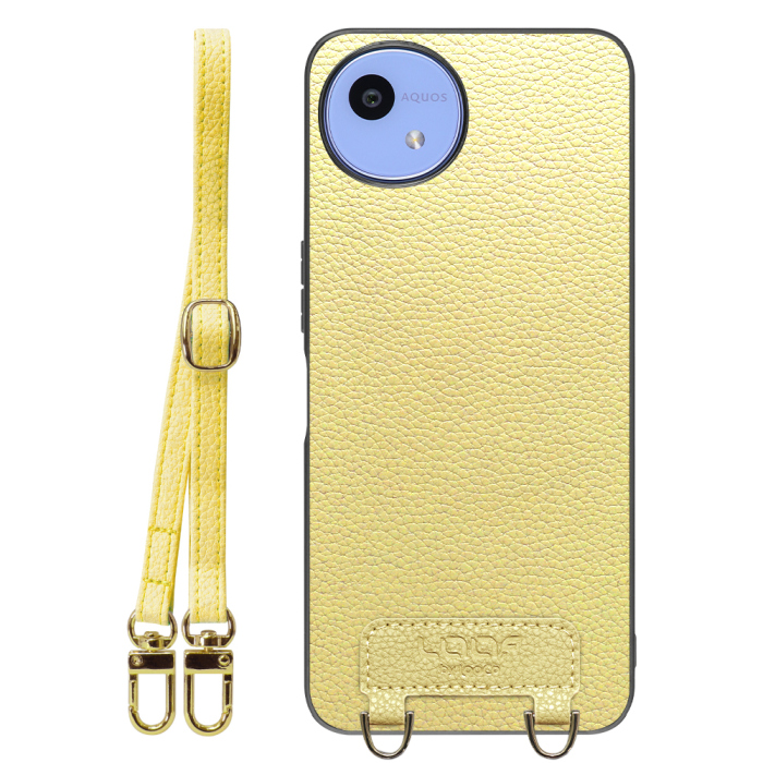 [ LOOF LUXURY-SHELL SHOULDER ] AQUOS wish5 アクオス SH-52F ショルダーストラップ付き シンプルでスマート 本革 シェル型ケース ショルダー ストラップ スマホショルダー [ AQUOS wish5 ]