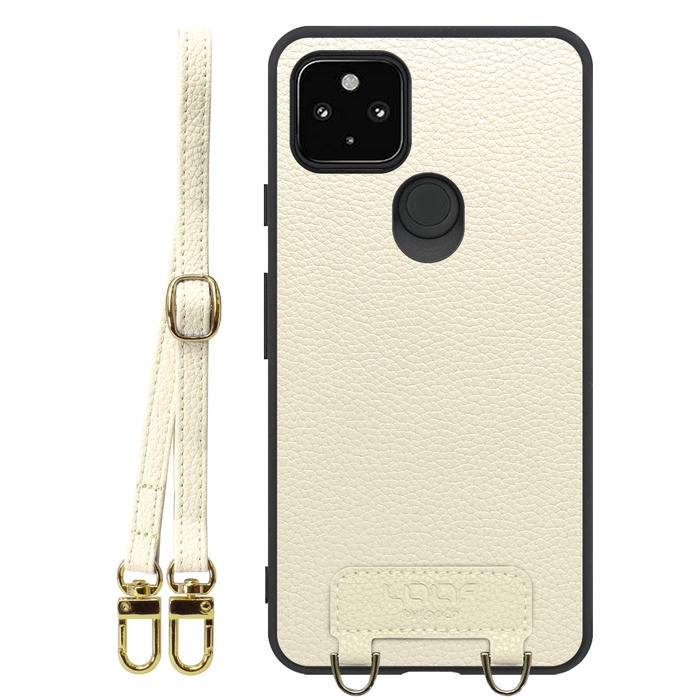 [ LOOF LUXURY-SHELL SHOULDER ] Google Pixel 5 pixel5 Googlepixel5 ショルダーストラップ付き シンプルでスマート 本革 シェル型ケース ショルダー ストラップ スマホショルダー [ Google Pixel 5 ]