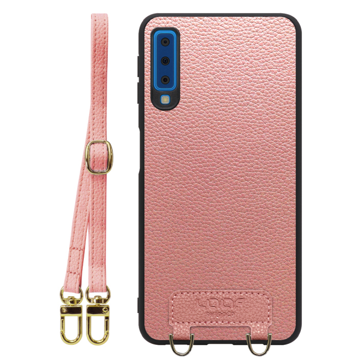 [ LOOF LUXURY-SHELL SHOULDER ] Galaxy A7 SM-A750C galaxya7 ショルダーストラップ付き シンプルでスマート 本革 シェル型ケース ショルダー ストラップ スマホショルダー [ Galaxy A7 ]