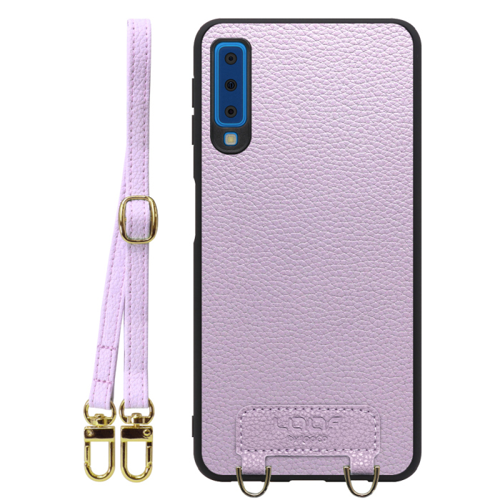 [ LOOF LUXURY-SHELL SHOULDER ] Galaxy A7 SM-A750C galaxya7 ショルダーストラップ付き シンプルでスマート 本革 シェル型ケース ショルダー ストラップ スマホショルダー [ Galaxy A7 ]
