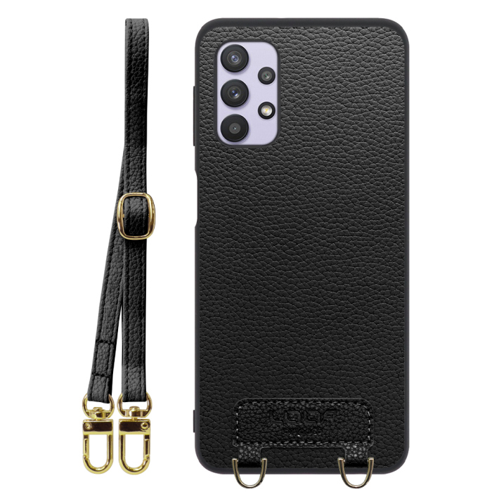 [ LOOF LUXURY-SHELL SHOULDER ] Galaxy A32 5G SCG08 a325g ショルダーストラップ付き シンプルでスマート 本革 シェル型ケース ショルダー ストラップ スマホショルダー [ Galaxy A32 5G ]