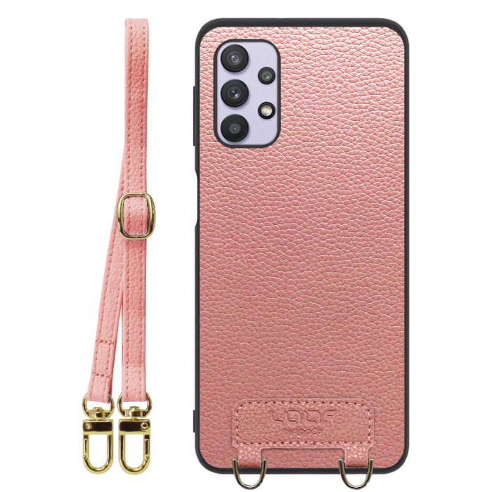 [ LOOF LUXURY-SHELL SHOULDER ] Galaxy A32 5G SCG08 a325g ショルダーストラップ付き シンプルでスマート 本革 シェル型ケース ショルダー ストラップ スマホショルダー [ Galaxy A32 5G ]