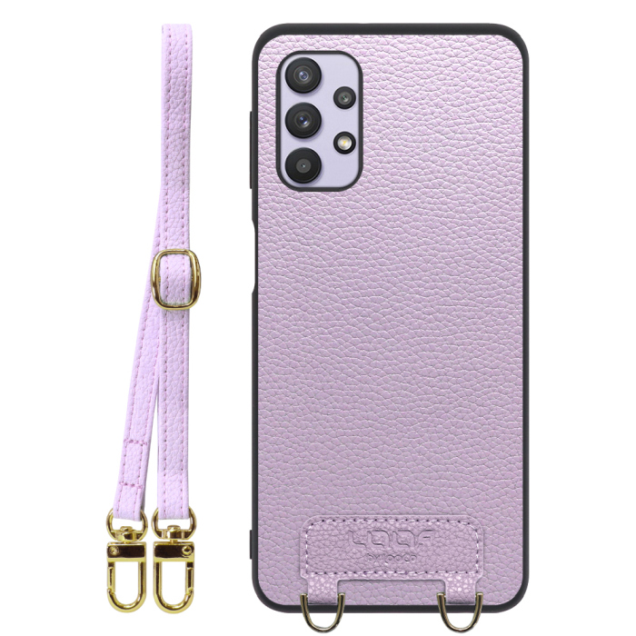 [ LOOF LUXURY-SHELL SHOULDER ] Galaxy A32 5G SCG08 a325g ショルダーストラップ付き シンプルでスマート 本革 シェル型ケース ショルダー ストラップ スマホショルダー [ Galaxy A32 5G ]