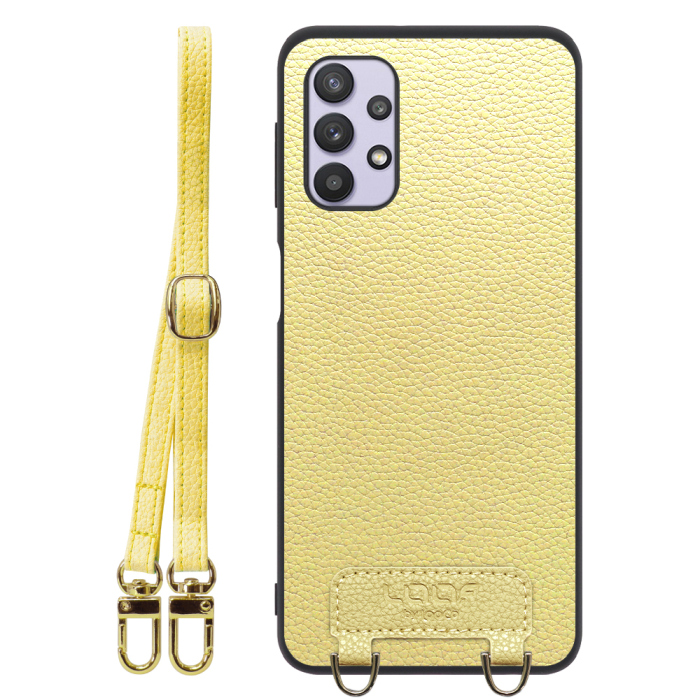 [ LOOF LUXURY-SHELL SHOULDER ] Galaxy A32 5G SCG08 a325g ショルダーストラップ付き シンプルでスマート 本革 シェル型ケース ショルダー ストラップ スマホショルダー [ Galaxy A32 5G ]