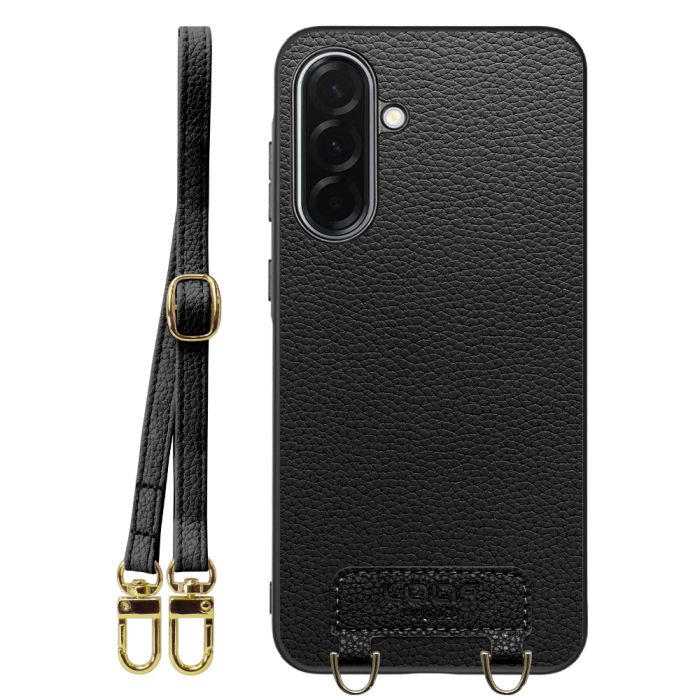 [ LOOF LUXURY-SHELL SHOULDER ] Galaxy A36 5G SC-54F ショルダーストラップ付き シンプルでスマート 本革 シェル型ケース ショルダー ストラップ スマホショルダー [ Galaxy A36 5G ]