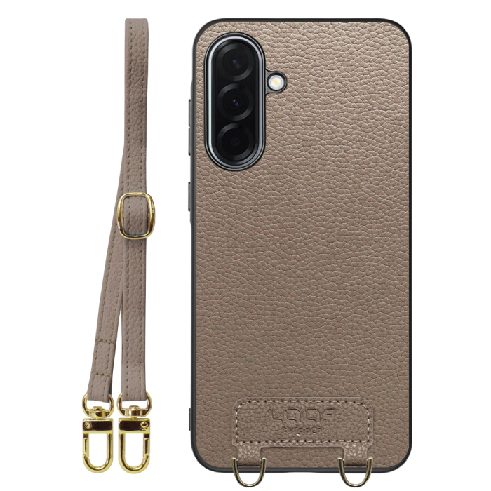 [ LOOF LUXURY-SHELL SHOULDER ] Galaxy A36 5G SC-54F ショルダーストラップ付き シンプルでスマート 本革 シェル型ケース ショルダー ストラップ スマホショルダー [ Galaxy A36 5G ]