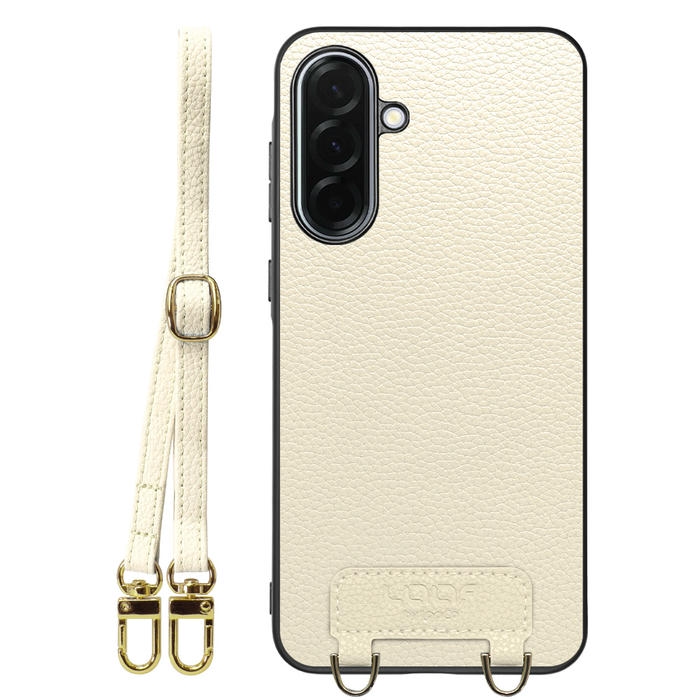[ LOOF LUXURY-SHELL SHOULDER ] Galaxy A36 5G SC-54F ショルダーストラップ付き シンプルでスマート 本革 シェル型ケース ショルダー ストラップ スマホショルダー [ Galaxy A36 5G ]